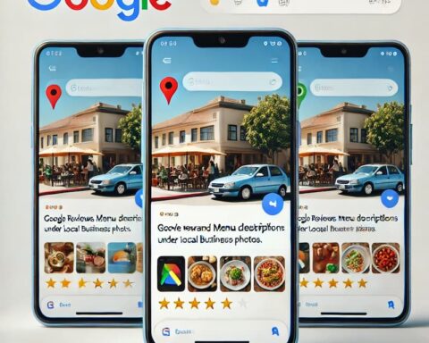 Reseñas y menús bajo fotos en Google Business.
